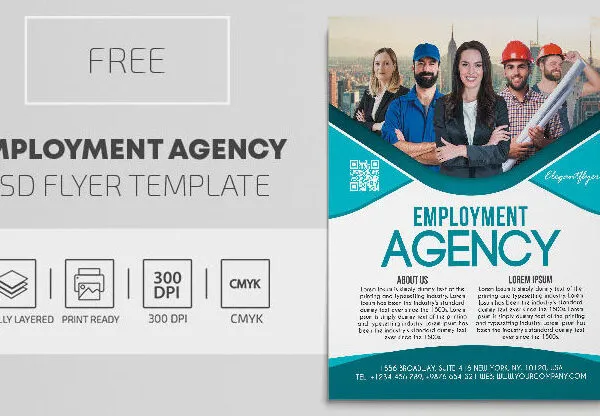 Modern Infographic Employment Agency Flyer Template 1