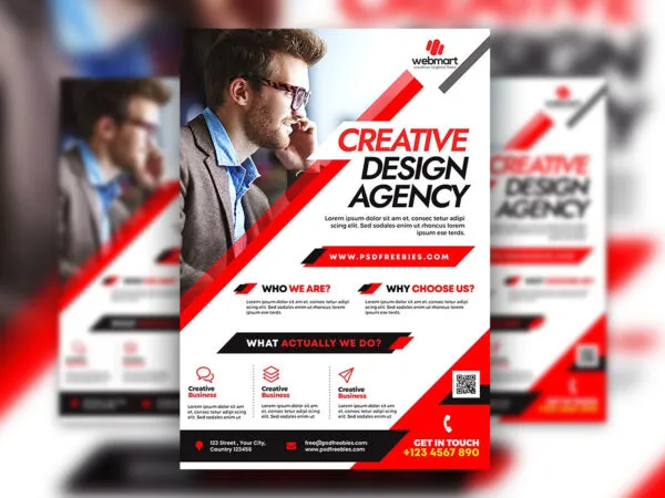 Modern Infographic Marketing Agency Flyer Template 1