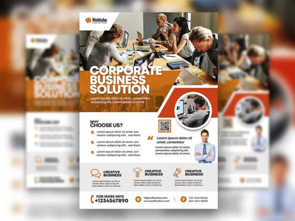 Modern Infographic Professional Corporate Business Company Flyer Template 1