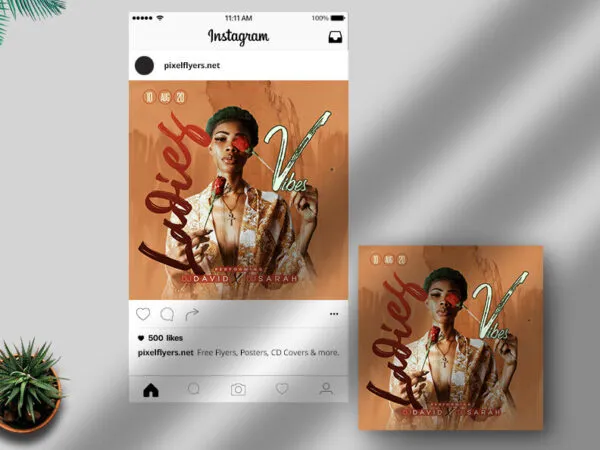 Modern Ladies Club Event Flyer Instagram Post Template 1