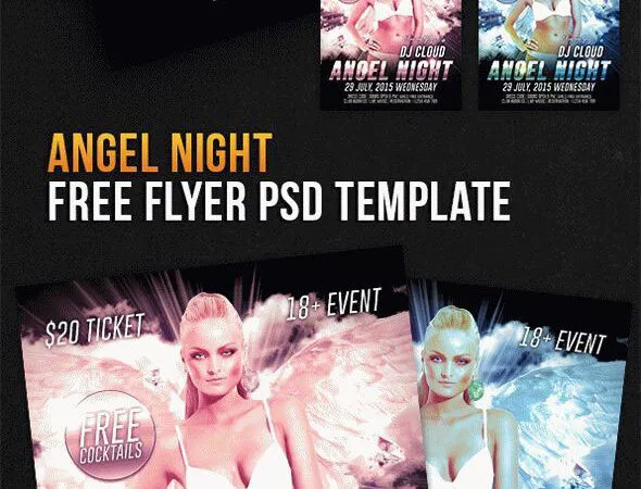 Modern Ladies Night Flyer Template and Facebook Cover 1