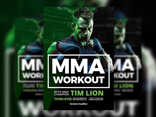 Modern MMA Sports Flyer Template 1