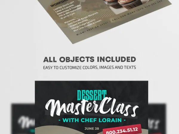 Modern Masterclass Food Event Flyer Template 1