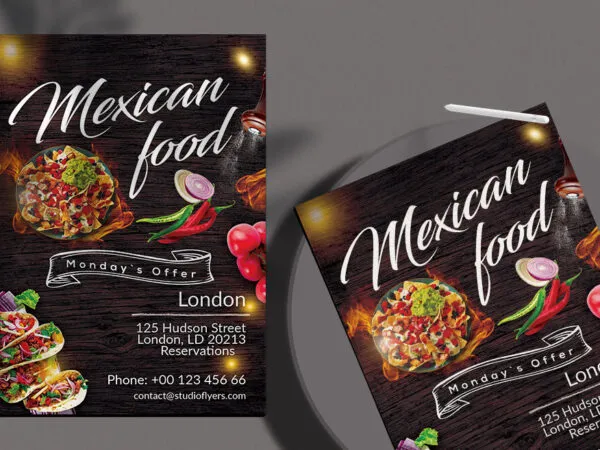 Modern Mexican Food Flyer Template 1