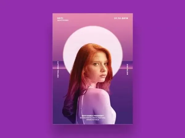 Modern Minimalistic Concert Flyer Template 1