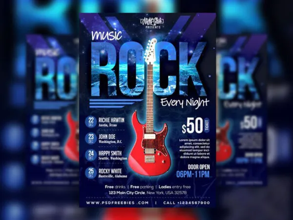 Modern Music Event Flyer Template 1