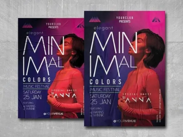 Modern Music Party and Dance Flyer Template 1