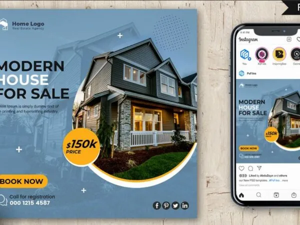 Modern Neat Real Estate Flyer Instagram Post Template 1