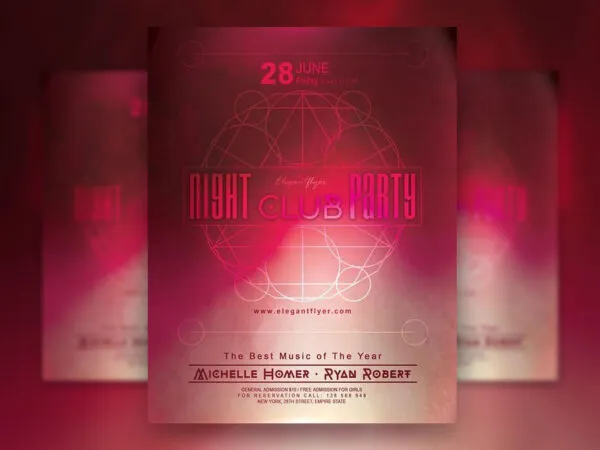 Modern Night Club Party Flyer Template 1