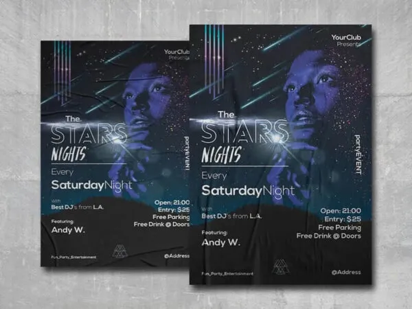 Modern Night Music Festival Flyer Template 1