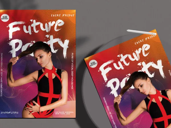 Modern Night Party Flyer Template 1