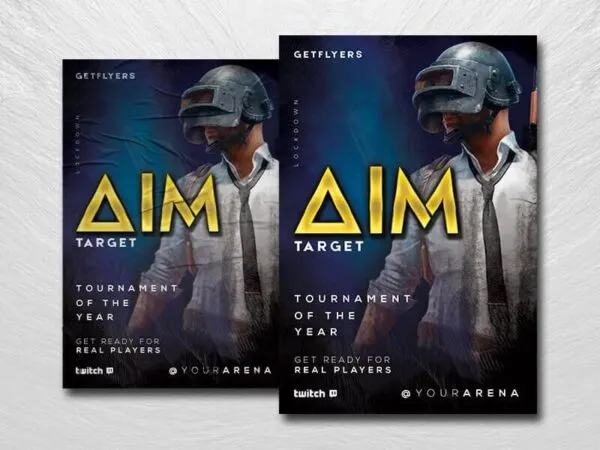 Modern PUBG Tournament Flyer Template 1