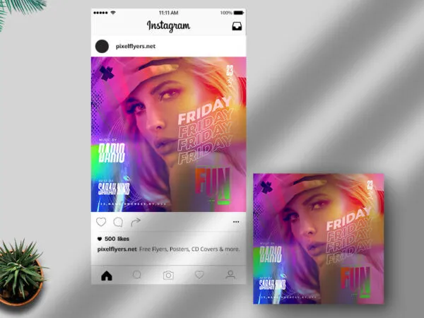 Modern Party Promotion Instagram Post Template 1