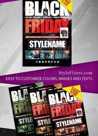 Modern Photo Black Friday Flyer Template 1