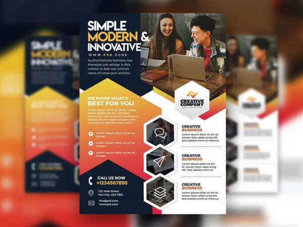 Modern Photo Business Enterprise Promotional Flyer Template 1