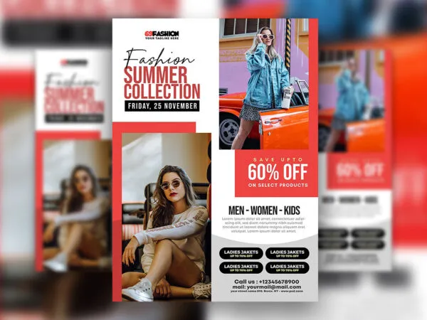 Modern Photo Fashion Sale Event Flyer Template 1