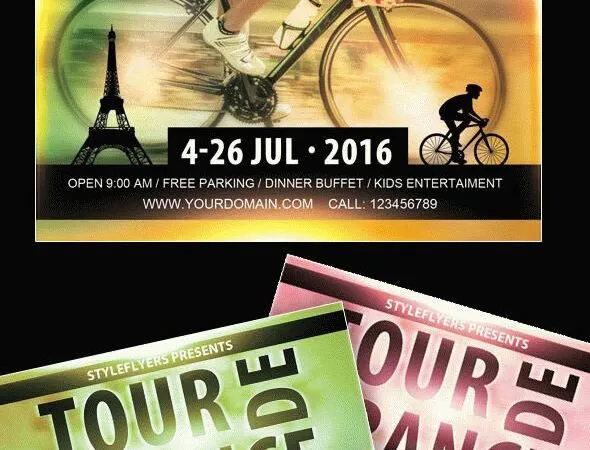 Modern Photo Tour De France Flyer Template 1
