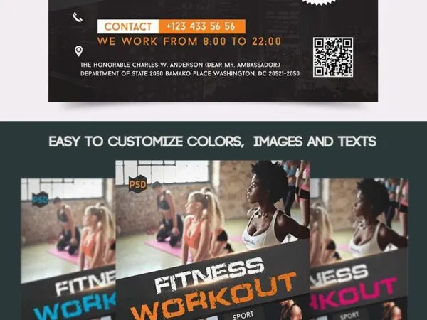 Modern Professional Fitness Flyer Template 1
