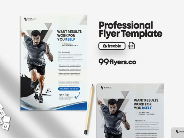 Modern Promotional Gym Fitness Flyer Template 1