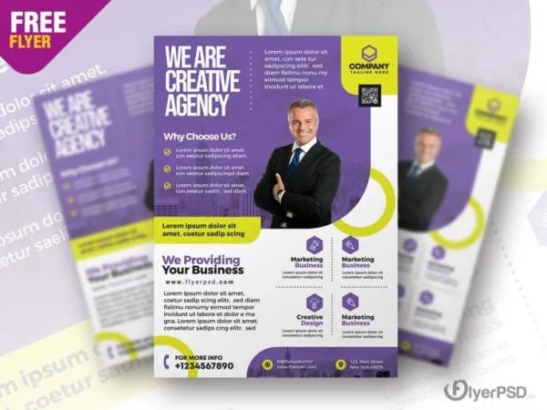 Modern Purple Business Flyer Template 1