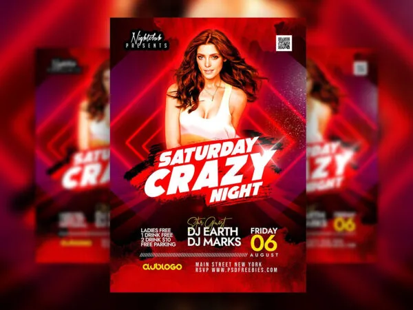 Modern Radiant Nightclub Party Flyer Template 1
