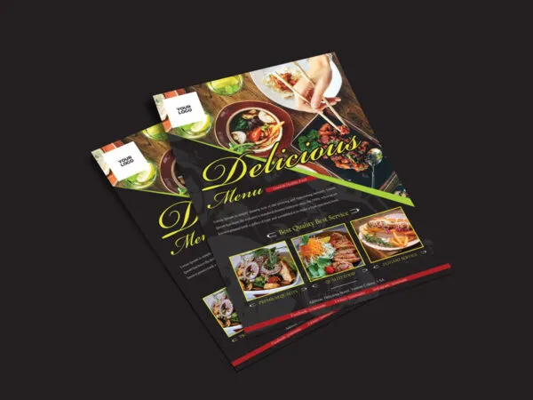 Modern Restaurant Grid Flyer Template 1