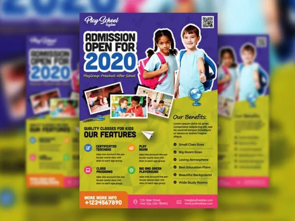 Modern School Admission Flyer Template 1