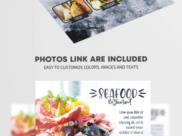 Modern Seafood Restaurant Flyer Template 1