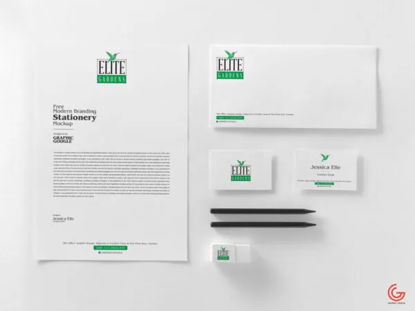Modern Set of Stationery Branding Mockup 1