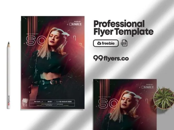 Modern Social Sunday Event Colorful Flyer Template 1