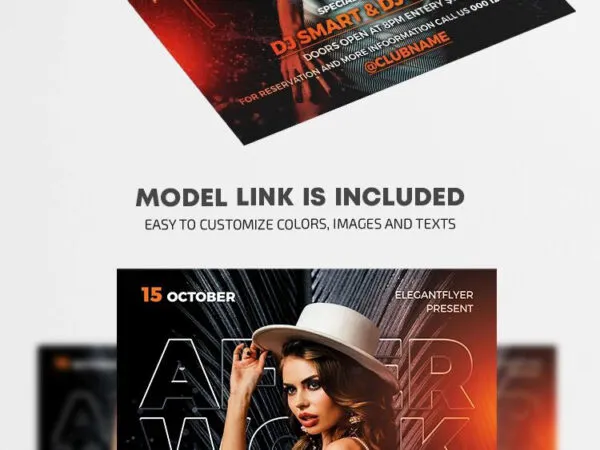 Modern Sparkly After Work Party Flyer Template 1