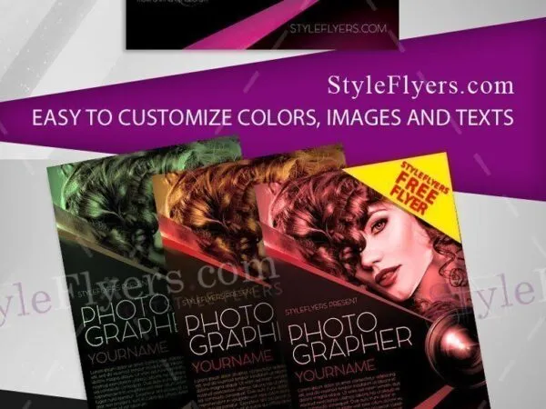 Modern Sparkly Photographer Flyer Template 1