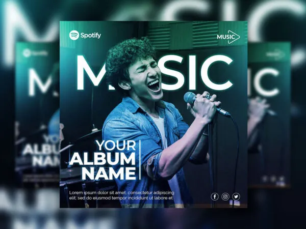Modern Spotify Album Cover Template 1