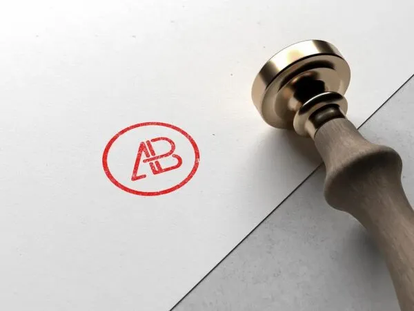 Modern Stamped Logo Mockup 1