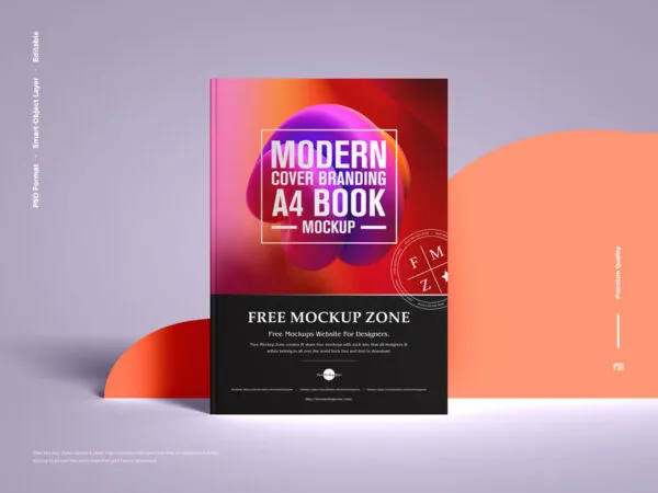 Modern Standing Book Cover Mockup 1