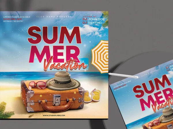 Modern Summer Holiday Flyer and Instagram Template 1