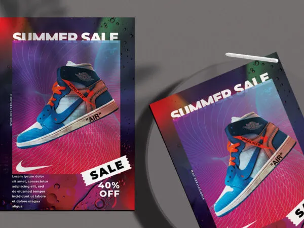 Modern Summer Sale Shoes Flyer Template 1