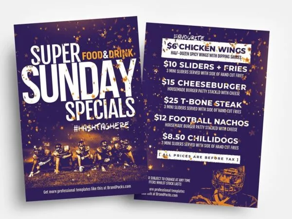 Modern Super Sunday Flyer Template 1