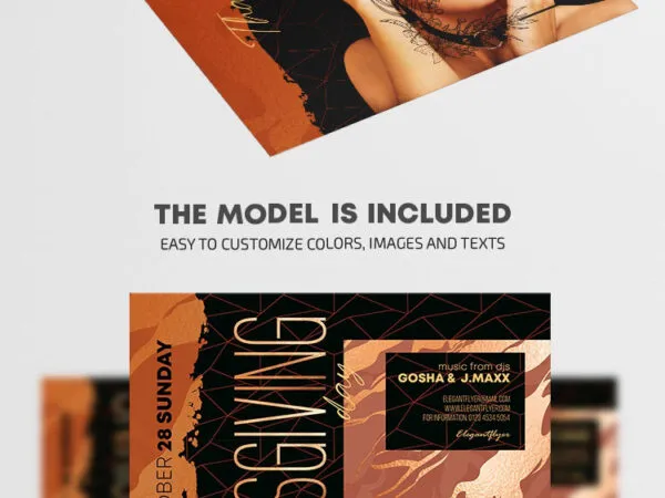 Modern Thanksgiving Day Flyer Template 1
