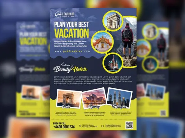 Modern Travel Agency Flyer Template 1