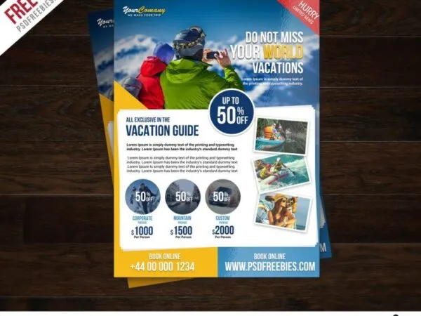 Modern Travel Tour Flyer Template 1