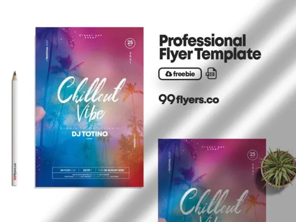 Modern Tropical Beach Event Flyer Template 1