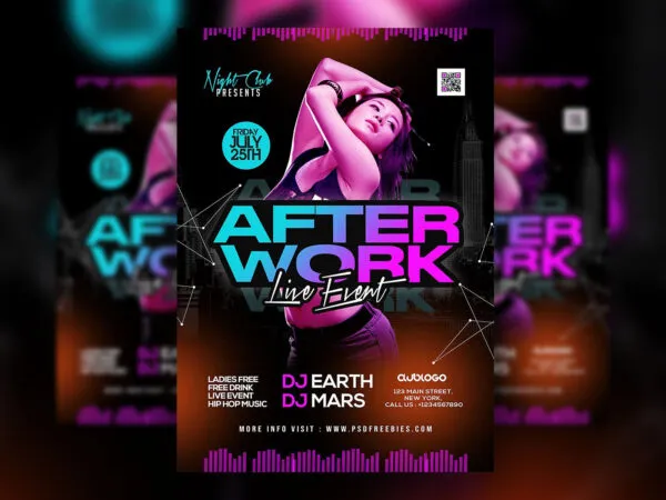 Modern Urban After Work Music Event Flyer Template 1