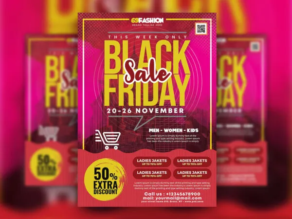Modern Urban Black Friday Sale Flyer Template 1