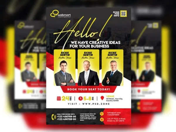 Modern Urban Business Seminar Flyer Template 1