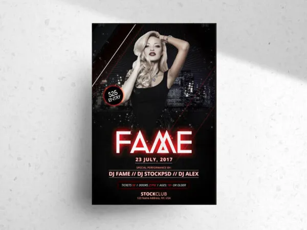 Modern Urban DJ Event Flyer Template 1
