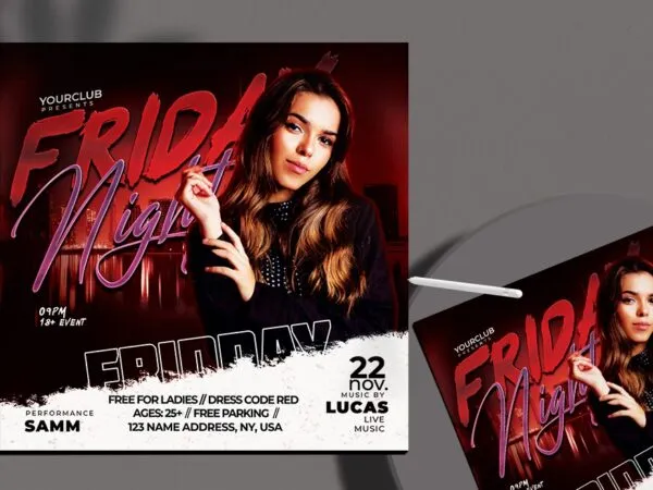 Modern Urban Friday Night Event Flyer Instagram Template 1