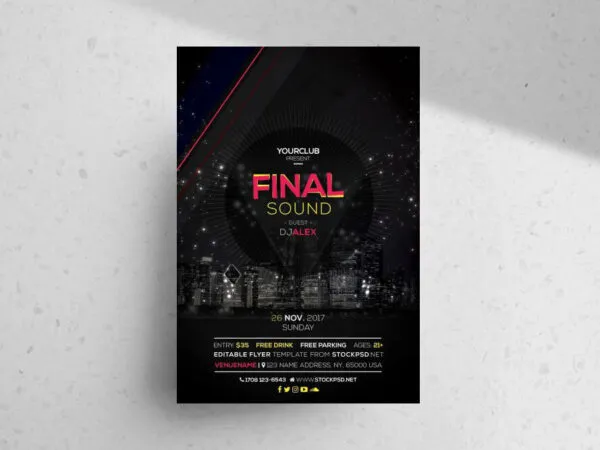 Modern Urban Nightclub Event Flyer Template 1