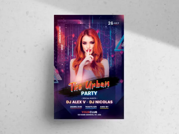 Modern Urban Nightclub Party Flyer Template 1