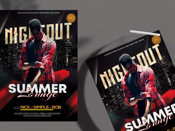Modern Urban Summer Party Flyer Template 1